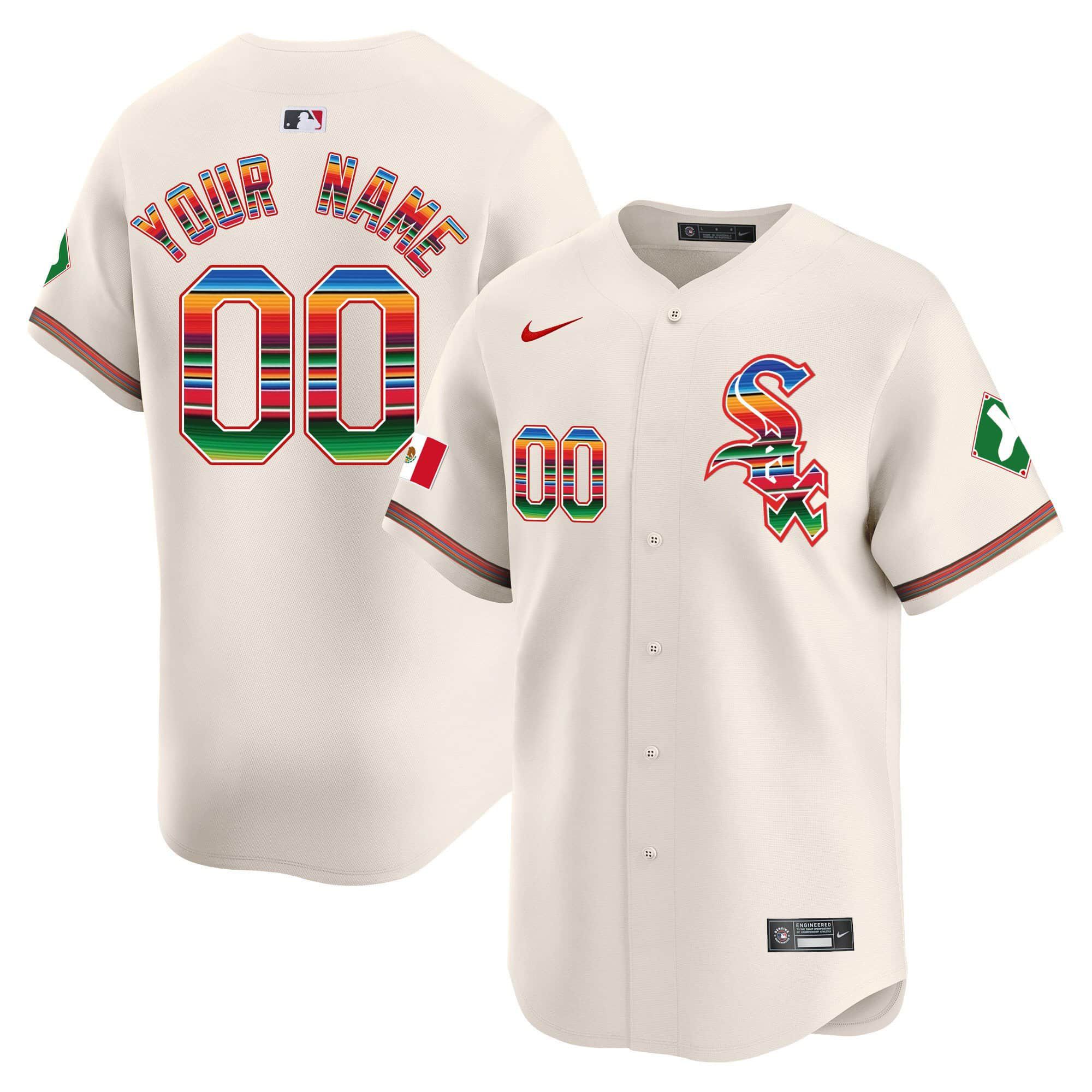 Men Chicago White Sox Cream Nike 2024 Mexico Vapor Premier Limited Custom MLB Jersey->customized mlb jersey->Custom Jersey